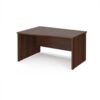 Maestro 25 left hand wave desk 1400mm wide - Walnut top with panel end leg - MP14WLW