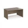 Maestro 25 right hand wave desk 1400mm wide - Nebraska Oak Top with panel end leg - MP14WRNO