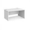 Maestro 25 right hand wave desk 1400mm wide - White Top with panel end leg - MP14WRWH