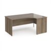 Maestro 25 right hand ergonomic desk 1600mm wide - Nebraska Oak Top with panel end leg - MP16ERNO