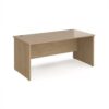 Maestro 25 straight desk 1600mm x 800mm - Kendal Oak Top with panel end leg - MP16KO