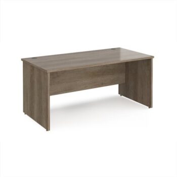 Maestro 25 straight desk 1600mm x 800mm - Nebraska Oak Top with panel end leg - MP16NO