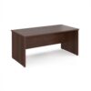 Maestro 25 straight desk 1600mm x 800mm - Walnut top with panel end leg - MP16W