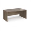 Maestro 25 right hand wave desk 1600mm wide - Nebraska Oak Top with panel end leg - MP16WRNO