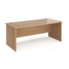 Maestro 25 straight desk 1800mm x 800mm - Beech top with panel end leg - MP18B