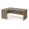 Maestro 25 left hand ergonomic desk 1800mm wide - Nebraska Oak Top with panel end leg - MP18ELNO