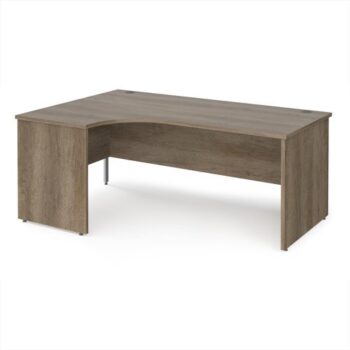 Maestro 25 left hand ergonomic desk 1800mm wide - Nebraska Oak Top with panel end leg - MP18ELNO