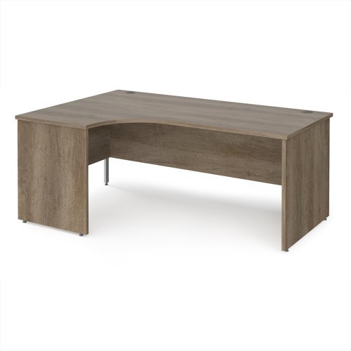 Maestro 25 left hand ergonomic desk 1800mm wide - Nebraska Oak Top with panel end leg - MP18ELNO