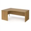 Maestro 25 left hand ergonomic desk 1800mm wide - Oak Top with panel end leg - MP18ELO