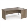 Maestro 25 right hand ergonomic desk 1800mm wide - Nebraska Oak Top with panel end leg - MP18ERNO