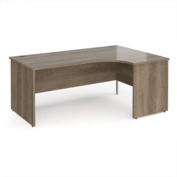 Maestro 25 right hand ergonomic desk 1800mm wide - Nebraska Oak Top with panel end leg - MP18ERNO