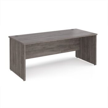 Maestro 25 straight desk 1800mm x 800mm - Grey Oak Top with panel end leg - MP18GO