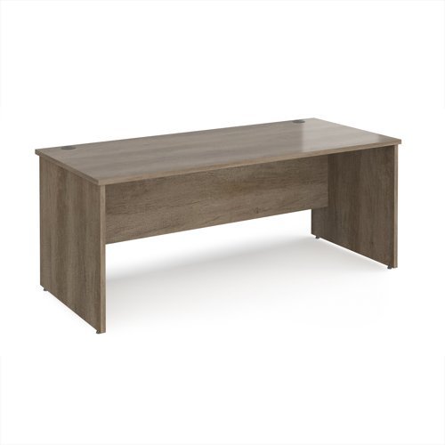 Maestro 25 straight desk 1800mm x 800mm - Nebraska Oak Top with panel end leg - MP18NO
