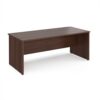 Maestro 25 straight desk 1800mm x 800mm - Walnut top with panel end leg - MP18W