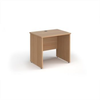 Maestro 25 straight desk 800mm x 600mm - Beech top with panel end leg - MP608B