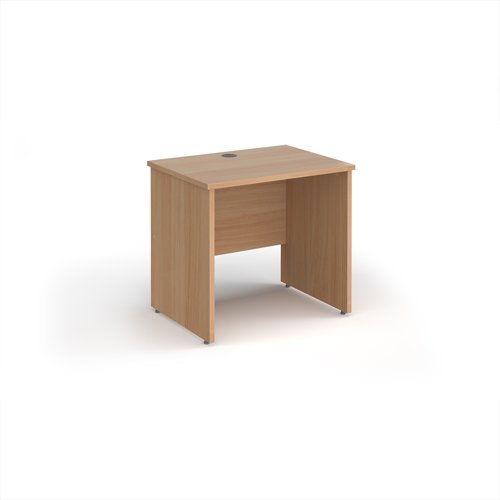 Maestro 25 straight desk 800mm x 600mm - Beech top with panel end leg - MP608B