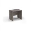 Maestro 25 straight desk 800mm x 600mm - Grey Oak Top with panel end leg - MP608GO