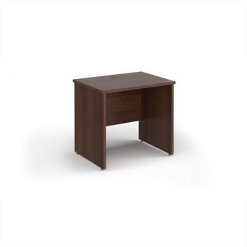 Maestro 25 straight desk 800mm x 600mm - Walnut top with panel end leg - MP608W