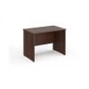 Maestro 25 straight desk 1000mm x 600mm - Walnut top with panel end leg - MP610W