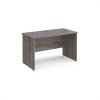 Maestro 25 straight desk 1200mm x 600mm - Grey Oak Top with panel end leg - MP612GO