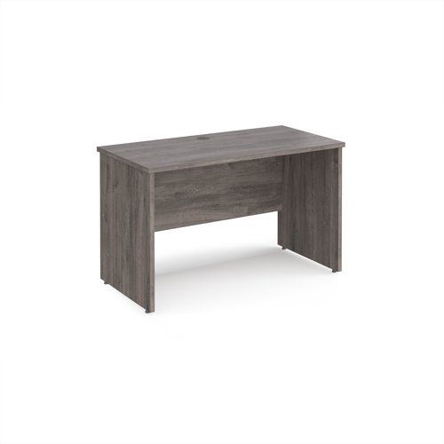 Maestro 25 straight desk 1200mm x 600mm - Grey Oak Top with panel end leg - MP612GO