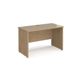 Maestro 25 straight desk 1200mm x 600mm - Kendal Oak Top with panel end leg - MP612KO