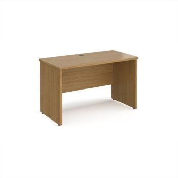 Maestro 25 straight desk 1200mm x 600mm - Oak Top with panel end leg - MP612O