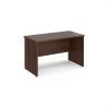 Maestro 25 straight desk 1200mm x 600mm - Walnut top with panel end leg - MP612W