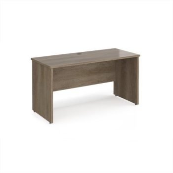 Maestro 25 straight desk 1400mm x 600mm - Nebraska Oak Top with panel end leg - MP614NO