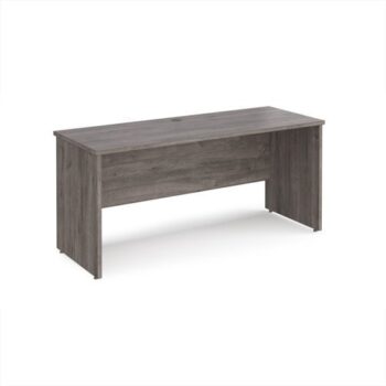 Maestro 25 straight desk 1600mm x 600mm - Grey Oak Top with panel end leg - MP616GO