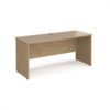 Maestro 25 straight desk 1600mm x 600mm - Kendal Oak Top with panel end leg - MP616KO