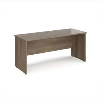 Maestro 25 straight desk 1600mm x 600mm - Nebraska Oak Top with panel end leg - MP616NO