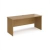 Maestro 25 straight desk 1600mm x 600mm - Oak Top with panel end leg - MP616O