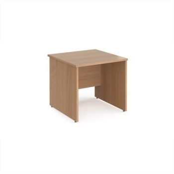 Maestro 25 straight desk 800mm x 800mm - Beech top with panel end leg - MP8B