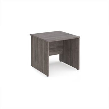 Maestro 25 straight desk 800mm x 800mm - Grey Oak Top with panel end leg - MP8GO