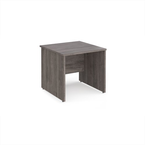 Maestro 25 straight desk 800mm x 800mm - Grey Oak Top with panel end leg - MP8GO