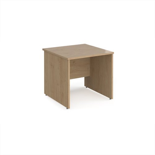 Maestro 25 straight desk 800mm x 800mm - Kendal Oak Top with panel end leg - MP8KO