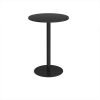 Monza circular poseur table with flat round black base 800mm - Black - MPC800-K-BK
