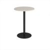 Monza circular poseur table with flat round black base 800mm - Light Grey - MPC800-K-LG