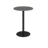 Monza circular poseur table with flat round black base 800mm - Onyx Grey - MPC800-K-OG