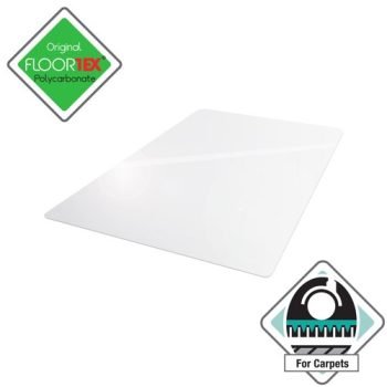 Mural polycarbonate low pile carpet clear chair mat 1200 x 900mm - MPP12