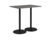Monza rectangular poseur table with flat round black bases 1200mm x 800mm - Onyx Grey - MPR1200-K-OG