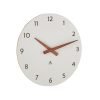 Orbit wall clock 300mm - Walnut & White - ORWC