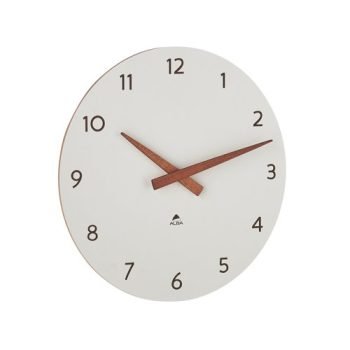 Orbit wall clock 300mm - Walnut & White - ORWC