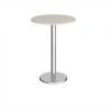 Pisa circular poseur table with round chrome base 800mm - Light Grey - PPC800-LG