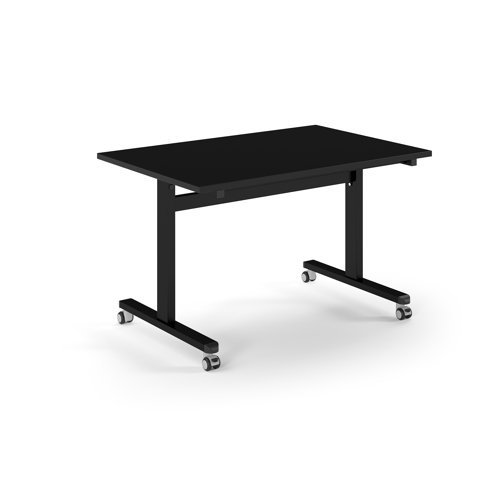 Pro Flip Rectangular Table 1200 x 800 Black Frame Black Top - PROFL12-K-BK