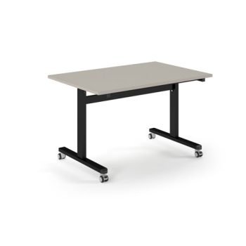 Pro Flip Rectangular Table 1200 x 800 Black Frame Light Grey Top - PROFL12-K-LG