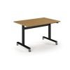 Pro Flip Rectangular Table 1200 x 800 Black Frame Oak Top - PROFL12-K-O