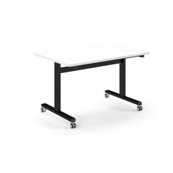 Pro Flip Rectangular Table 1200 x 800 Black Frame White Top - PROFL12-K-WH