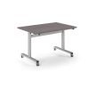 Pro Flip Rectangular Table 1200 x 800 Silver Frame Grey Oak Top - PROFL12-S-GO